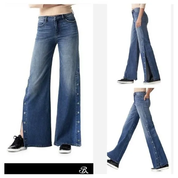 NWT Blue Revival High Rise Starter Jeans 90's Skater Wide Leg Vintage Sz 26
          
      NWT