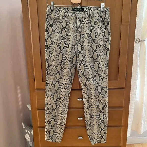 Blue Revival Snake Print Jeans (28)