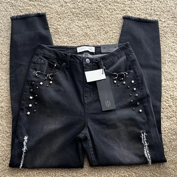 NWT Blue Revival Black Delancey Super High Rise Skinny Jeans
          
      NWT