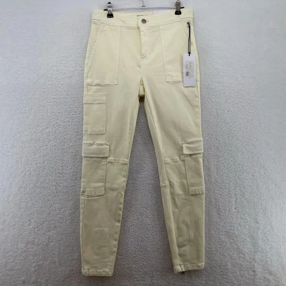 NWT Blue Revival Womens Jeans size 27 Cargo Skinny Yellow Midrise ankle zip
          
      NWT