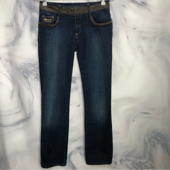 Blumarine straight leg blue jeans