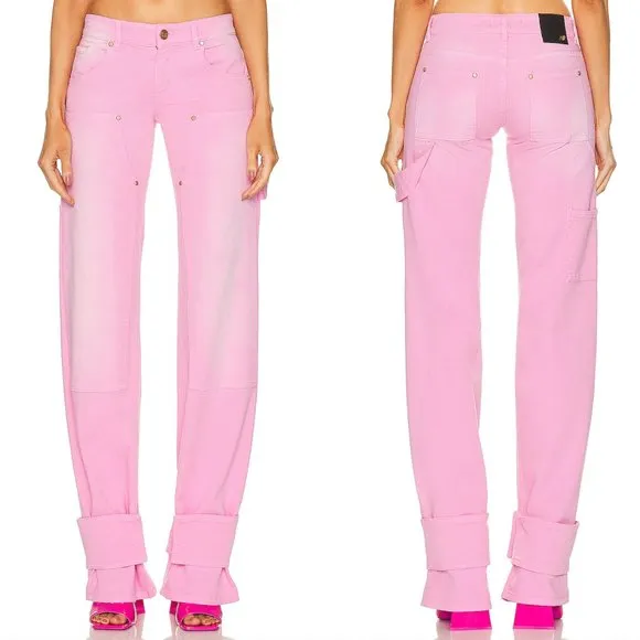 Blumarine Cargo Jean in Lilac Chiffon Pink - IT 40 / US 6