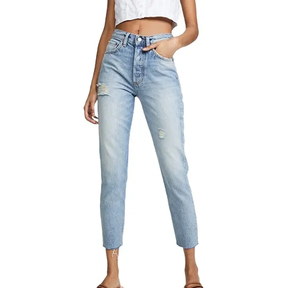 BOYISH by Her The Billy High Rise Rigid Skinny Jeans 31 NWT taxi driver wash .
          
      NWT