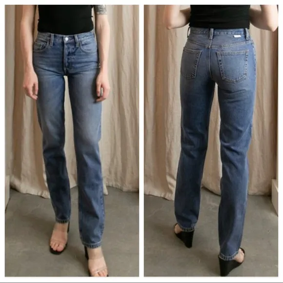 Boyish by Her Tommy High Rise Straight Jeans in Greed recycled/organic cotton 25