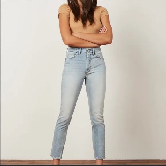 Boyish Billie High Rise Button Fly Jeans Light Wash  26