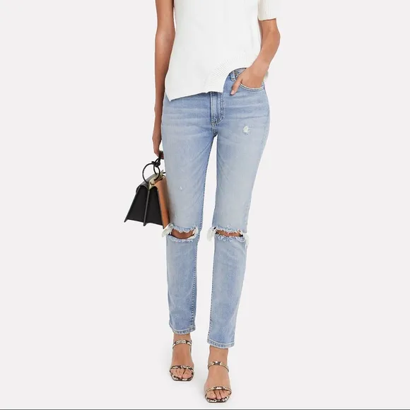 Boyish The Zackary High Rise Skinny Light Wash Jeans