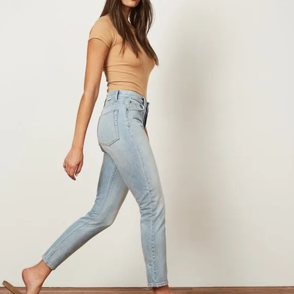 New Boyish Women Blue Billy Cotton 12" High Waist Skinny Ankle Jeans Size 29
          
      NWT