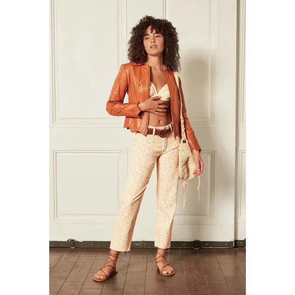 Boyish The Tommy Jeans Desert Rose NWT Size 27 Floral Straight Leg Ivory Pink
          
      NWT