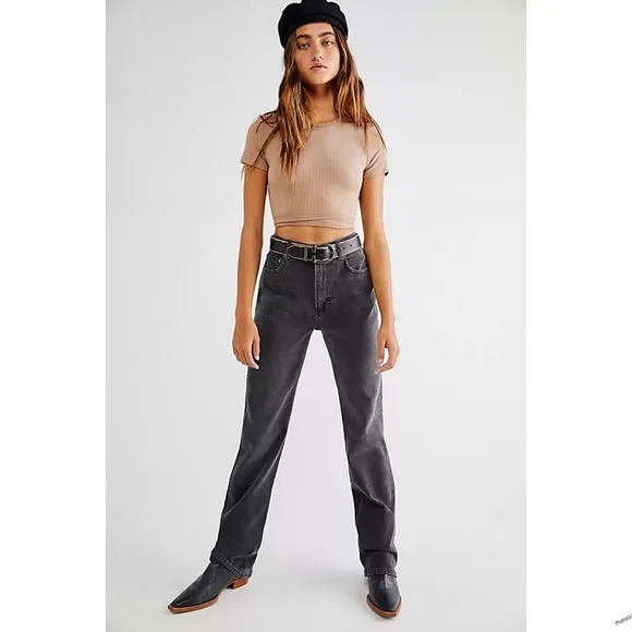BOYISH JEANS - Boyish Oliver Black High-Rise Bootcut Jean size 29