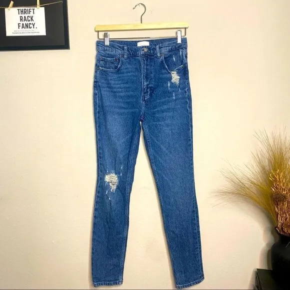 Boyish The Zachary Jeans High Waisted Skinny Jeans Blue Denim Size 26