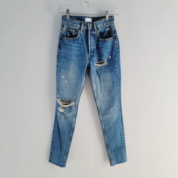 Boyish Revolve Billy Far Country Distressed Button Fly Jeans 22