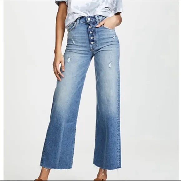 New! Boyish The Mikey Wide Leg Flare Jeans Two For the Road