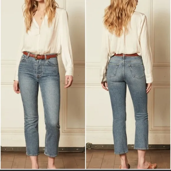NWT BOYISH x REVOLVE x SHOPBOP The Brady High Rise Crop Flare, Size 31
          
      NWT