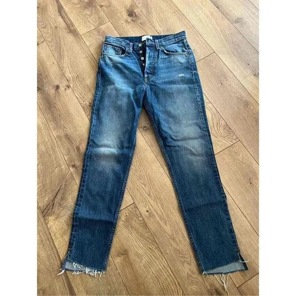 Boyish for Her Button Fly Rear Window with Butt Slit Jeans Size 26​​​​​​​