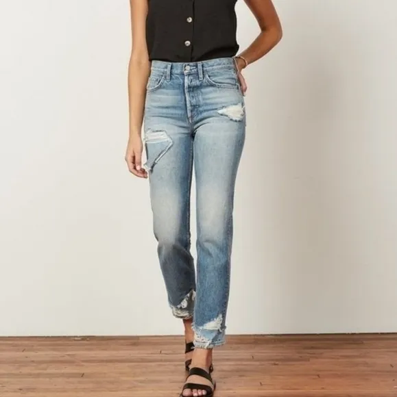 Boyish By Her Tommy High Rise Straight Jean in Repulsion 27