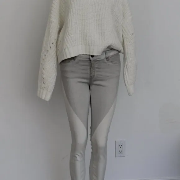 $378 Zadig & Voltaire BROCKENBOW Mascara Artemis Jeans White & Gray 29