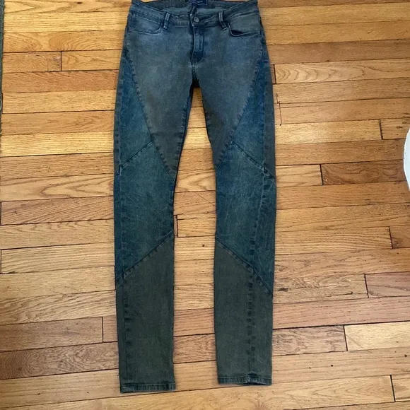 BROCKENBOW Magda Puzzle Skinny Medium Waist Army Cloud Jeans Size 30 Army Cloud