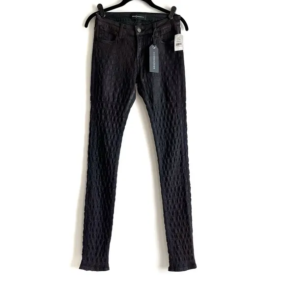 NWT Brockenbow Aubergine Dark Honeycomb Emma Skinny Jeans Size 26