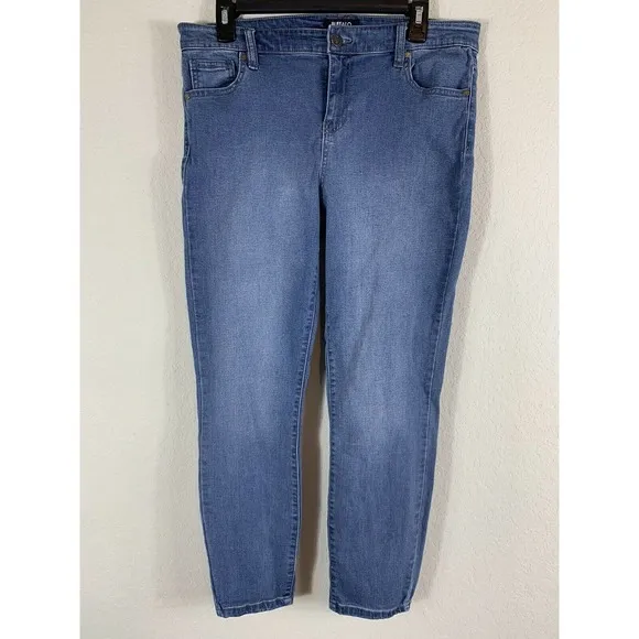 Buffalo Aubrey Mid-Rise Super Stretch Ankle Jeans