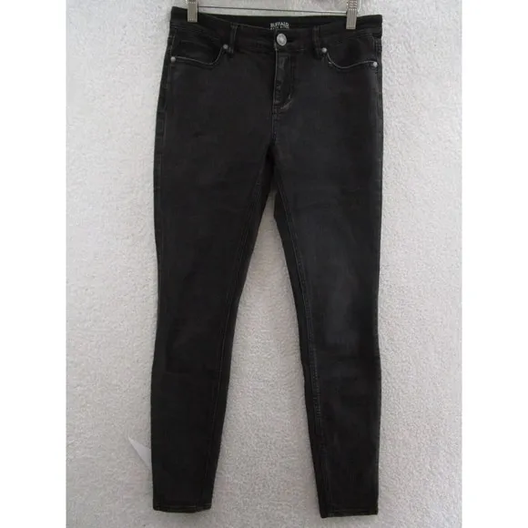 Buffalo David Bitton Jeans 4/27 - Black Denim - Women's Mid-Rise Skinny Jeans +