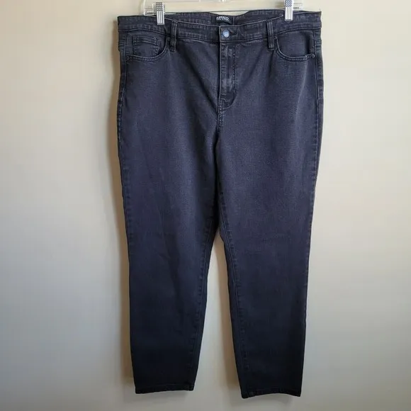 Buffalo David Bitton Mollie Jeans in Black, Size 16/36 High Rise Stretch Skinny