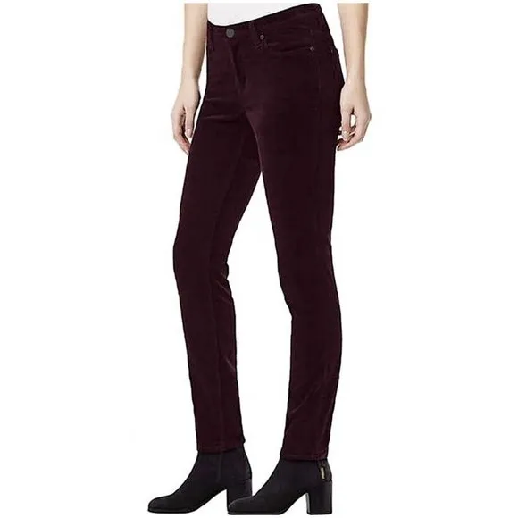 Buffalo David Bitton Icon Mid-Rise Sculpt Cord Skinny Women Red Jeans Sz 6 x28