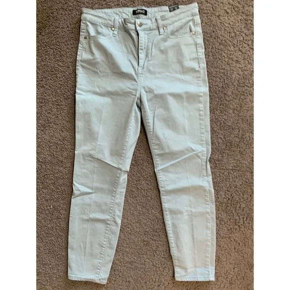 Buffalo David Bitton Womens 8/29 Blue Havana High Rise Soft Stretch Ankle Pant