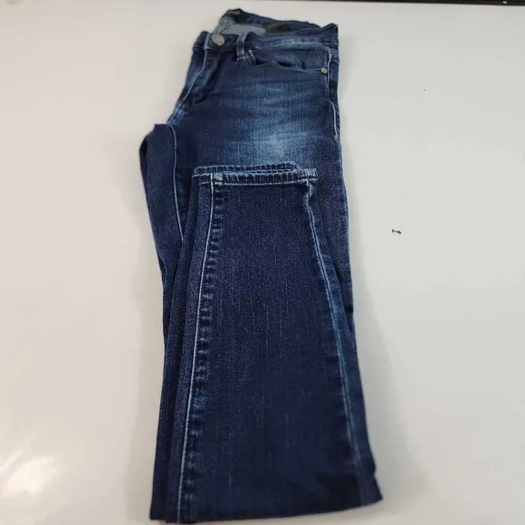 Buffalo By David Bitton Womens Skinny Jeans Blue Stretch Dark Wash Denim 26