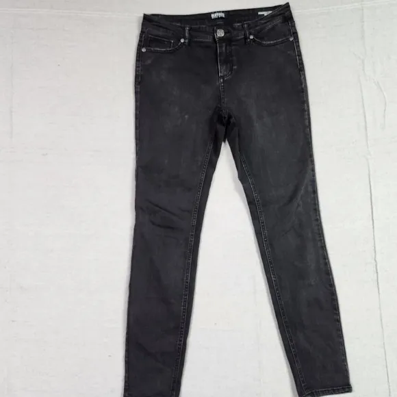 Buffalo David Bitton Francesca Jeans Women Sz 4/27 Black Mid Rise Skinny Stretch