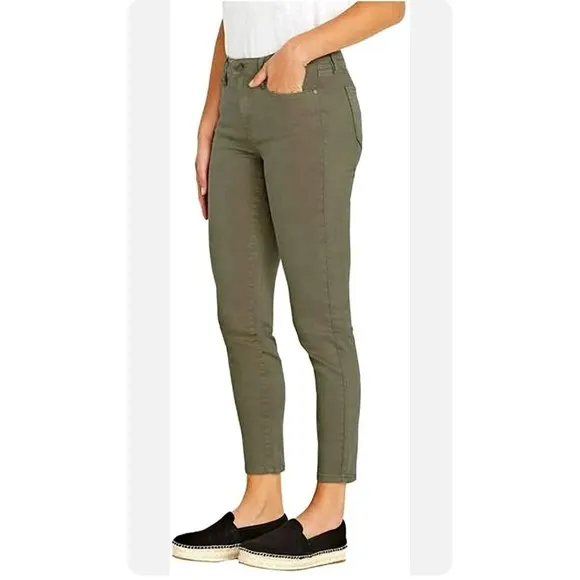 Buffalo David Bitton Hannah Womens High Rise Stretch Skinny Jeans Green 12/32