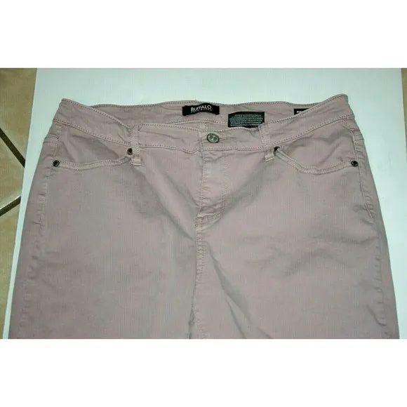 Buffalo David Bitton Avalon mid rise skinny jeans womens 12 31 x 26 pink