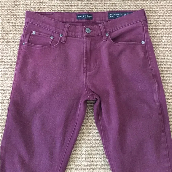 Purple Skinniest Skinny Fit Stretch Jeans by Bullhead Denim Co. W 31”X L 32”