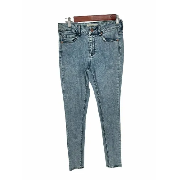 Bullhead Denim Womens Blue Skinniest Jeans Light wash High Rise 5 Cotton Blend
