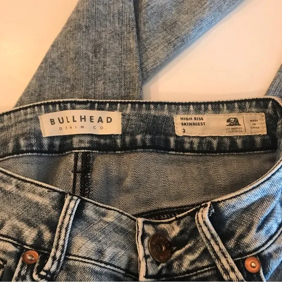 BULLHEAD DENIM CO. High Rise Jeans Skinniest Medium Wash Slim Fit Size 3