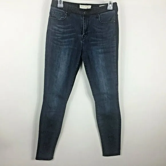Bullhead Denim Jeans Women Junior 7 High Rise Skinniest Blue Front Black Back