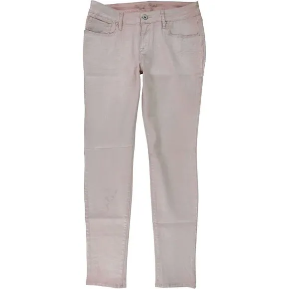 Bullhead Denim Co. Womens Premium Sparkle Skinny Fit Jeans, Pink, DM