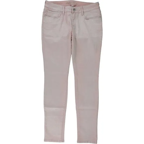 Bullhead Denim Co. Womens Premium Sparkle Skinny Fit Jeans, Pink, DM