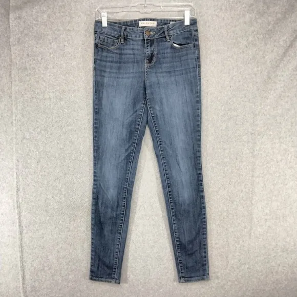 Bullhead Denim Blue Mid Rise Skinniest Skinny Jeans Medium Wash Womens 26 x 28
