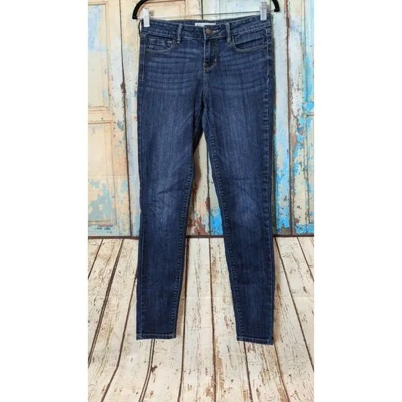 Bullhead Denim Co. Womens Sz 25 Blue Medium Wash Mid Rise Skinniest Denim Jeans