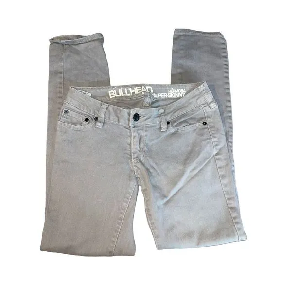 Bullhead Hermosa Gray Denim Jeans Super Skinny 3S