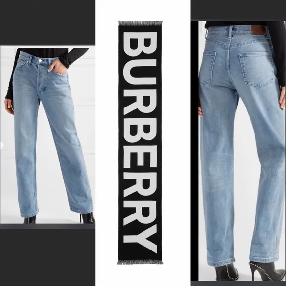New💕Burberry straight button fly high rise
          
      NWT