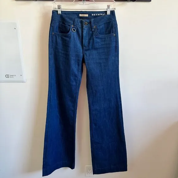 Burberry Bethanal Flare Denim Blue Jeans Bell Bottoms Size 25