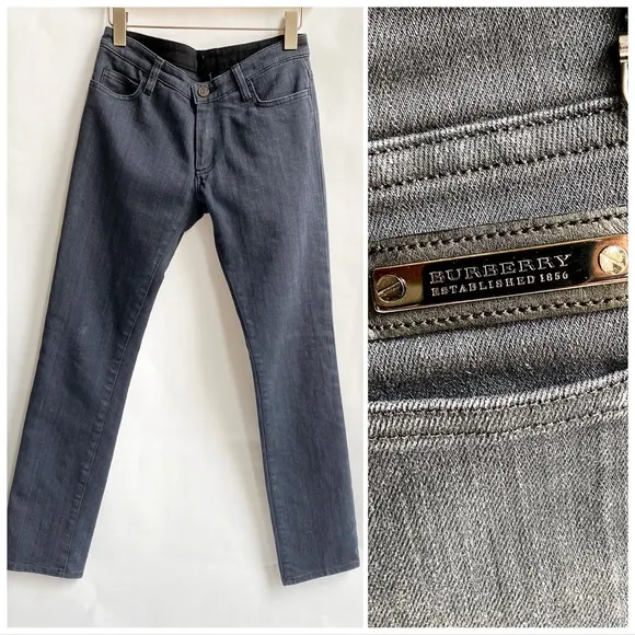 Burberry London Charcoal Grey Straight Leg Jeans
