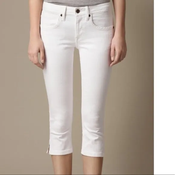 Burberry Brit Doverdale White Capri Jeans 25
