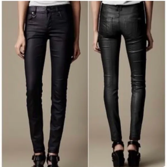 Burberry Black Westbourne Waxed Jeans