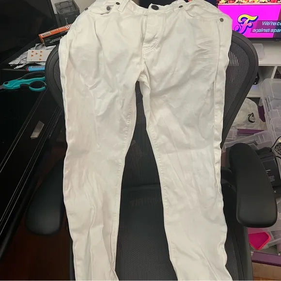 Burberry White Corduroy Skinny Jeans Size 32 Women’s Jeans