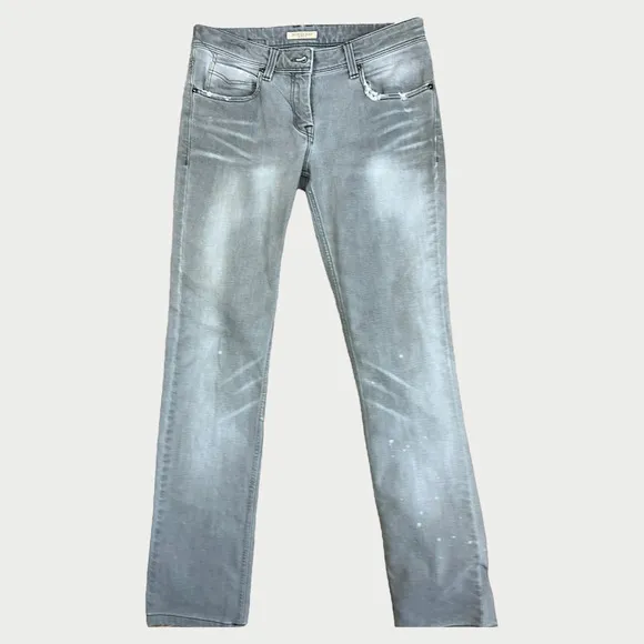Burberry Brit |  Kensington Skinny Low-Rise Gray Jeans | 26