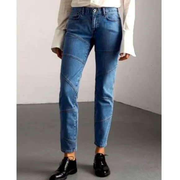 Burberry Slim Fit Seam Detail Japanese Denim Jeans In Light Indigo NWT
          
      NWT