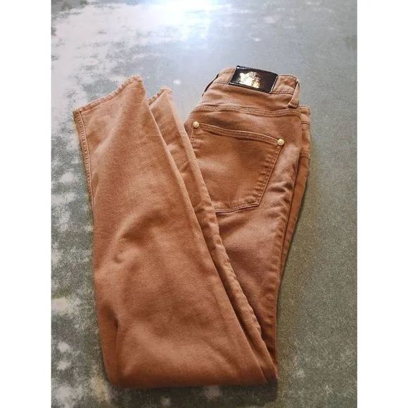 BURBERRY Oakland Skinny Stretch Jean in Dark Camel sz 30