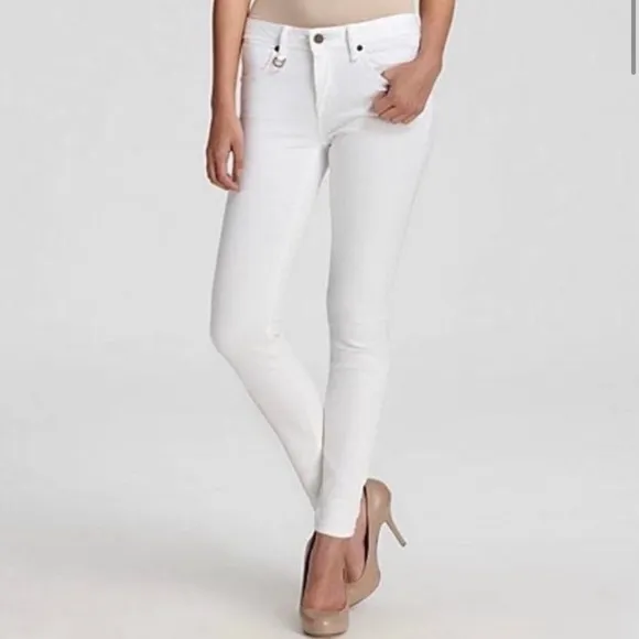 Burberry Brit White Westbourne Skinny Ankle Jeans Size 28